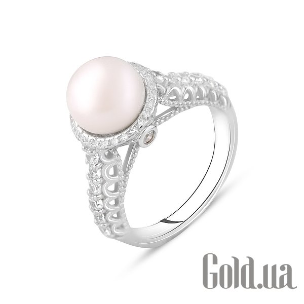 

Женские кольца Fresh Jewelry, Женское серебряное кольцо с куб. циркониями и культив. жемчугом, 18.5