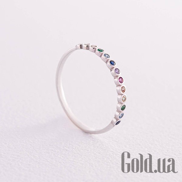 

Кольцо Украина, Женское золотое кольцо с куб. циркониями, 16