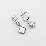 Серебряные серьги с перламтуром