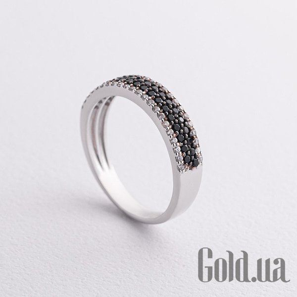 

Женские кольца Украина, Женское серебряное кольцо с куб. циркониями, 17.5