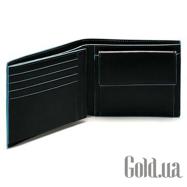 

Бумажник Piquadro, Черный, Портмоне Bl Square Black PU1240B2_N
