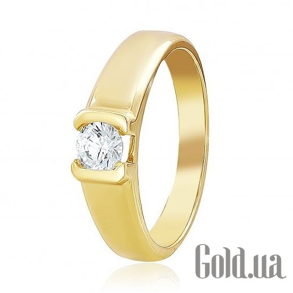 

Кольцо Украина, Золотое кольцо с цирконием Swarovski Zirconia, 18