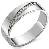 Золотое обручальное кольцо с бриллиантами, 1553782