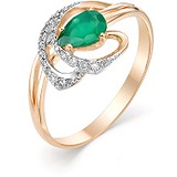 Женское золотое кольцо с бриллиантами и агатом, 1554550