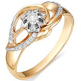 Женское золотое кольцо с бриллиантами, 1555062