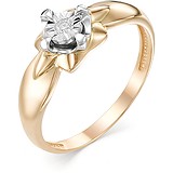 Золотое кольцо с бриллиантом, 1604214