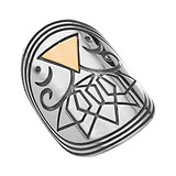 Женское серебряное кольцо в позолоте, 1617526