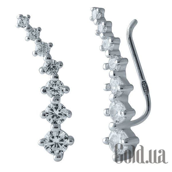

Серьги Fresh Jewelry, Серебряные серьги с куб. циркониями