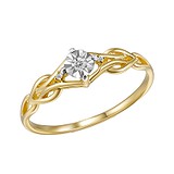 Золотое кольцо с бриллиантами, 1669238