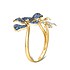 Женское золотое кольцо с бриллиантами и сапфирами - фото 3