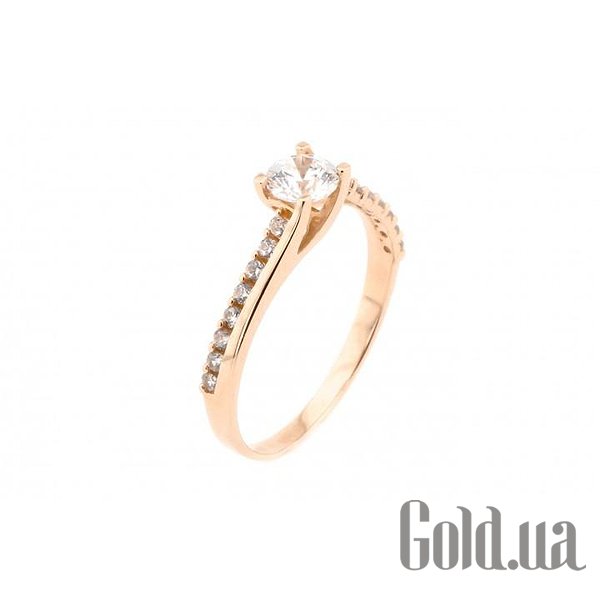 

Кольцо Украина, Золотое кольцо с куб. циркониями, 18