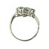 Женское серебряное кольцо с бриллиантами и изумрудами - фото 4