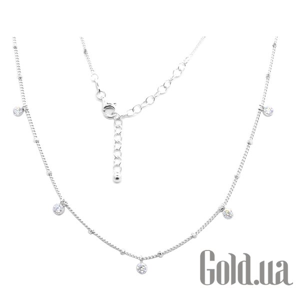 

Женские колье Better Silver, Серебряное колье с куб. циркониями, 45