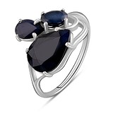 Женское серебряное кольцо с сапфирами, 1757558
