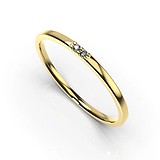 Золотое обручальное кольцо с бриллиантами, 1768822