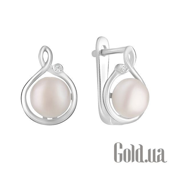 

Серьги Fresh Jewelry, Серебряные серьги с куб. циркониями и культив. жемчугом
