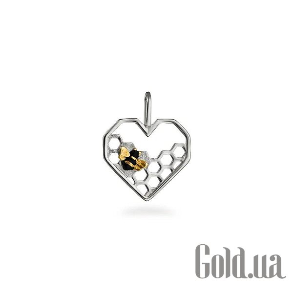 

Кулоны-сердечки Siover, Серебряный кулон с эмалью