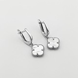 Серебряные серьги с перламтуром