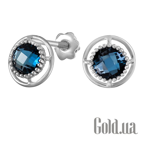 

Серьги-гвоздики Lurie Jewelry, Золотые серьги с топазами