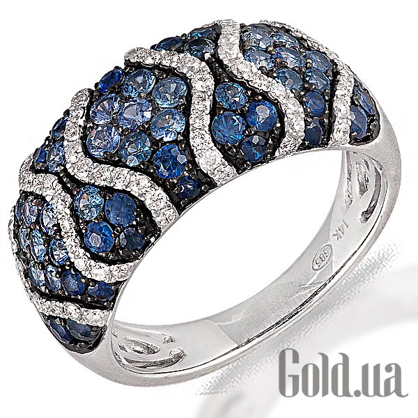 

Кольцо Lurie Jewelry, Женское золотое кольцо с бриллиантами и сапфирами