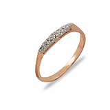 Женское золотое кольцо с бриллиантами, 007798