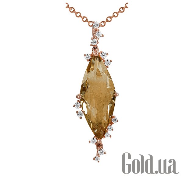 

Женский кулон Lurie Jewelry, Золотое колье с бриллиантами и цитрином, 45