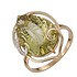 Женское золотое кольцо с кварцем и куб. циркониями - фото 1
