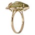 Женское золотое кольцо с кварцем и куб. циркониями - фото 2