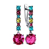 SOKOLOV Срібні сережки з кристалами Swarovski, 1534583