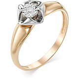 Золотое кольцо с бриллиантом, 1604215