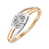 Золотое кольцо с бриллиантом, 1624695