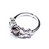 Женское серебряное кольцо с куб. циркониями и раухтопазом - фото 2