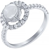 Женское золотое кольцо с бриллиантами и аметистом, 1654903