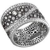 Женское серебряное кольцо с куб. циркониями, 1656439