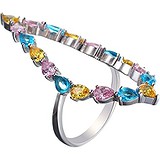 Женское серебряное кольцо с ювелирным стеклом, 1676407