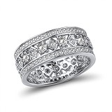 Женское серебряное кольцо с куб.циркониями, 1719415