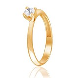 Золотое кольцо с Swarovski Zirconia, 1723511