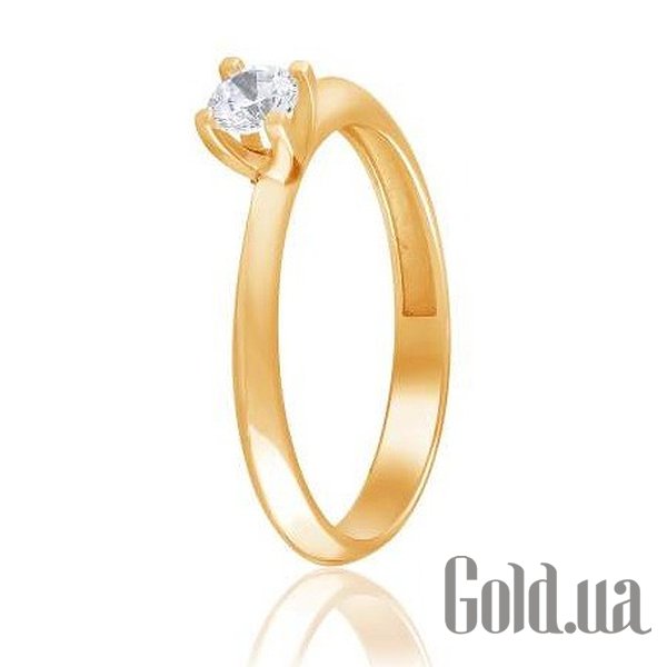 

Кольцо Украина, Золотое кольцо с Swarovski Zirconia, 19