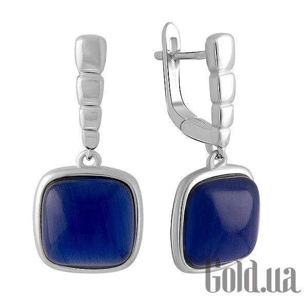 

Серьги с подвесками Fresh Jewelry, Серебряные серьги с кошачьим глазом