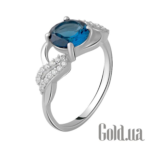 

Женские кольца Fresh Jewelry, Женское серебряное кольцо с топазом и куб. циркониями, 17.5