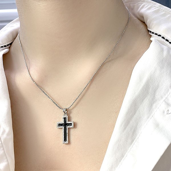 Серебряный кулон с куб. циркониями и эмалью 2080626 – изображение 3
