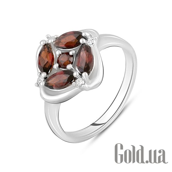 

Женские кольца Fresh Jewelry, Женское серебряное кольцо с куб. циркониями и гранатами, 17.5