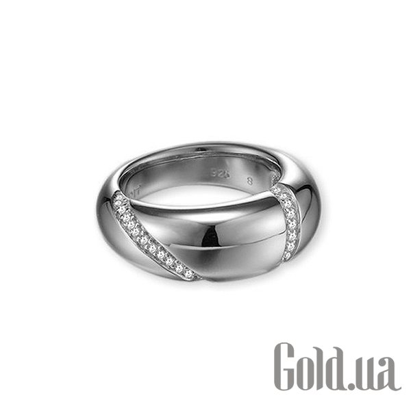 Серебряное обручальное кольцо с куб. циркониями, 18