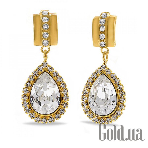 

Серьги с подвесками Kobi, Желтый, Серьги с кристаллами Swarovski в позолоте