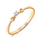 Золотое кольцо с бриллиантом, 1512824