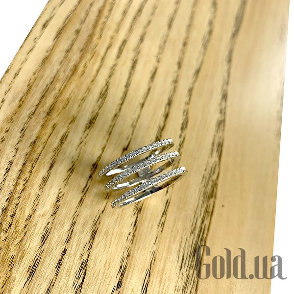 Каблучка Fresh Jewelry Жіноча срібна каблучка з керамікою і куб. цирконіями, 16