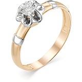 Женское золотое кольцо с бриллиантом, 1604216