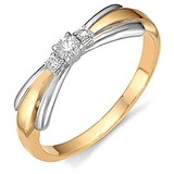 Золотое кольцо с бриллиантами, 1611896