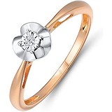 Золотое кольцо с бриллиантом, 1624696