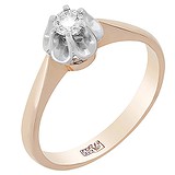 Золотое кольцо с бриллиантом, 1634936